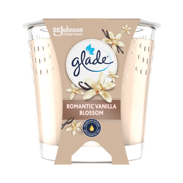 Glade Duftkerze Romantic Vanilla Blossom, im Glas, 112g